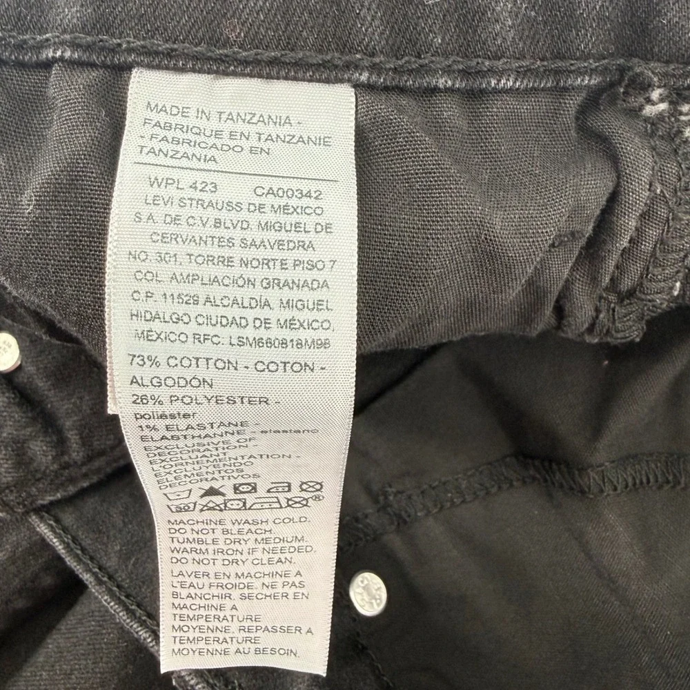 Signature by Levi Strauss & Co Mens Slim Fit Black Stretch Jeans 38x32 (36x31.5)